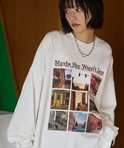 PBLIM(ページボーイリム)の「《UNISEX》ロストキャットスウェット(スウェット・レディース・ネイビー/オフホワイト/グレー・MEDIUM/LARGE)」の1枚目の写真