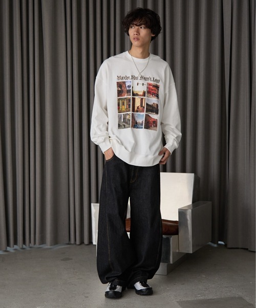 PBLIM(ページボーイリム)の「《UNISEX》ロストキャットスウェット(スウェット・レディース・ネイビー/オフホワイト/グレー・MEDIUM/LARGE)」の14枚目の写真