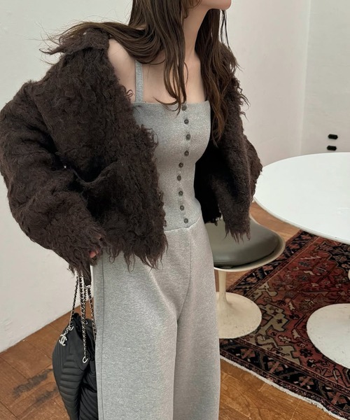 WILLFULLY（ウィルフリー）の「brushed lightly reversible knit cardigan（カーディガン/ボレロ・レディース・ナチュラル/ブラウン/チャコール/ネイビー・S/M）」の2枚目の写真