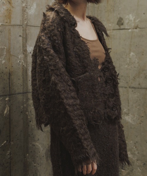 WILLFULLY（ウィルフリー）の「brushed lightly reversible knit cardigan（カーディガン/ボレロ・レディース・ナチュラル/ブラウン/チャコール/ネイビー・S/M）」の12枚目の写真