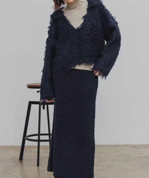 WILLFULLY（ウィルフリー）の「brushed lightly reversible knit cardigan（カーディガン/ボレロ・レディース・ナチュラル/ブラウン/チャコール/ネイビー・S/M）」の21枚目の写真