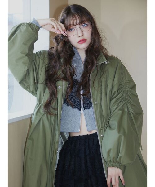 jouetie（ジュエティ）の「ギャザーリボンモッズコート（モッズコート・レディース・ブラック/カーキ/ブルー・MEDIUM）」の8枚目の写真