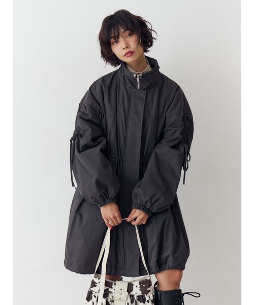 jouetie（ジュエティ）の「ギャザーリボンモッズコート（モッズコート・レディース・ブラック/カーキ/ブルー・MEDIUM）」の10枚目の写真