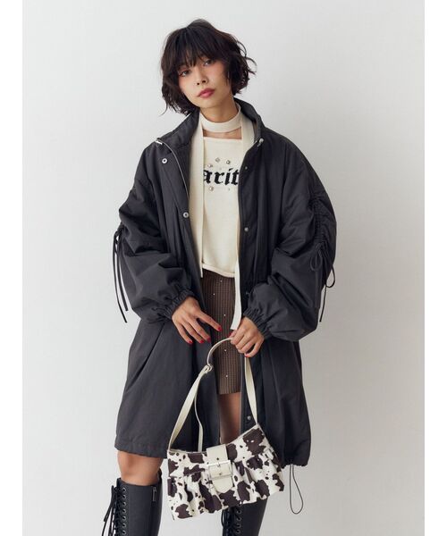 jouetie（ジュエティ）の「ギャザーリボンモッズコート（モッズコート・レディース・ブラック/カーキ/ブルー・MEDIUM）」の13枚目の写真