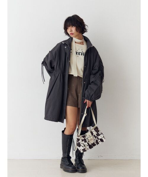 jouetie（ジュエティ）の「ギャザーリボンモッズコート（モッズコート・レディース・ブラック/カーキ/ブルー・MEDIUM）」の14枚目の写真