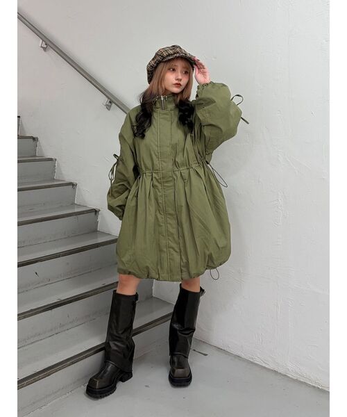 ギャザーリボンモッズコート（モッズコート）｜jouetie（ジュエティ