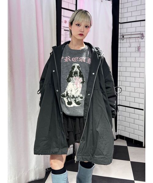 ギャザーリボンモッズコート（モッズコート）｜jouetie（ジュエティ