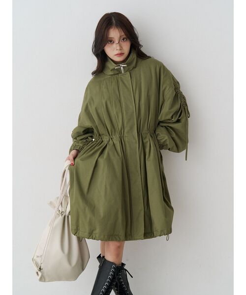 ギャザーリボンモッズコート（モッズコート）｜jouetie（ジュエティ