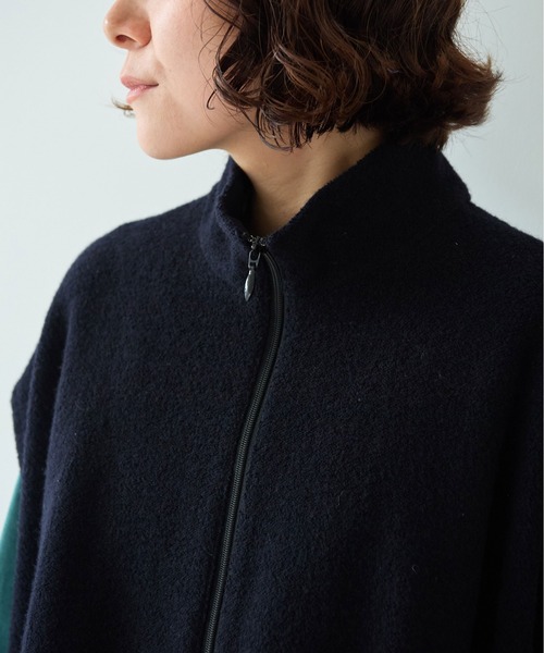 yuni（ユニ ）の「コットンウールカシミアボア コクーンベスト（その他