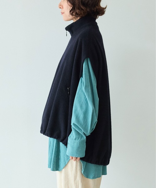 コットンウールカシミアボア コクーンベスト（その他アウター）｜yuni