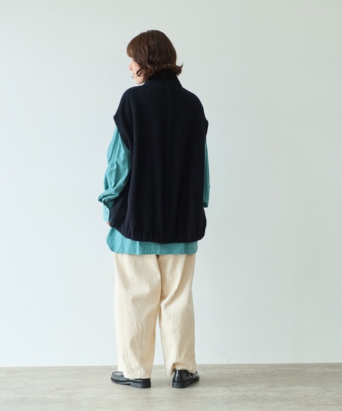 コットンウールカシミアボア コクーンベスト（その他アウター）｜yuni