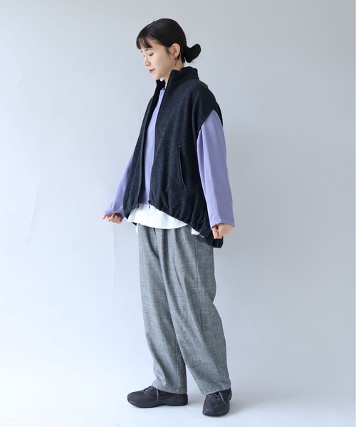 yuni ウールベスト yuni（ユニ ）の「コットンウールカシミアボア コクーンベスト（その他