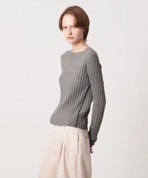 ＜AEWEN MATOPH＞リブハンドステッチプルオーバーニット