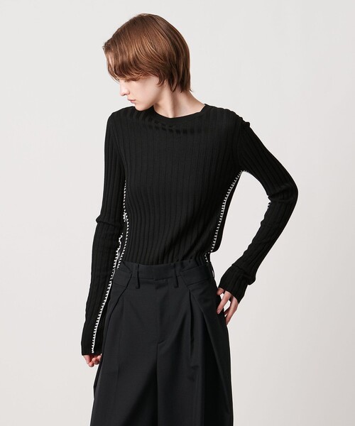 AEWEN MATOPH（イウエン マトフ）の「＜AEWEN MATOPH＞リブハンドステッチプルオーバーニット（ニット/セーター・レディース・グレー系/ブラック・FREE）」の22枚目の写真