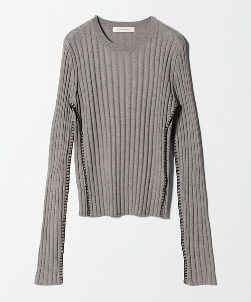 AEWEN MATOPH（イウエン マトフ）の「＜AEWEN MATOPH＞リブハンドステッチプルオーバーニット（ニット/セーター・レディース・グレー系/ブラック・FREE）」の13枚目の写真