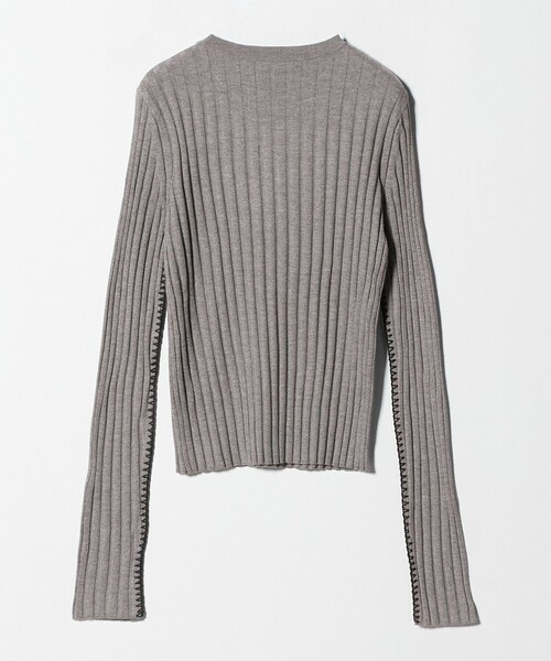 AEWEN MATOPH（イウエン マトフ）の「＜AEWEN MATOPH＞リブハンドステッチプルオーバーニット（ニット/セーター・レディース・グレー系/ブラック・FREE）」の12枚目の写真