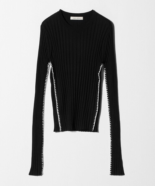 AEWEN MATOPH（イウエン マトフ）の「＜AEWEN MATOPH＞リブハンドステッチプルオーバーニット（ニット/セーター・レディース・グレー系/ブラック・FREE）」の8枚目の写真