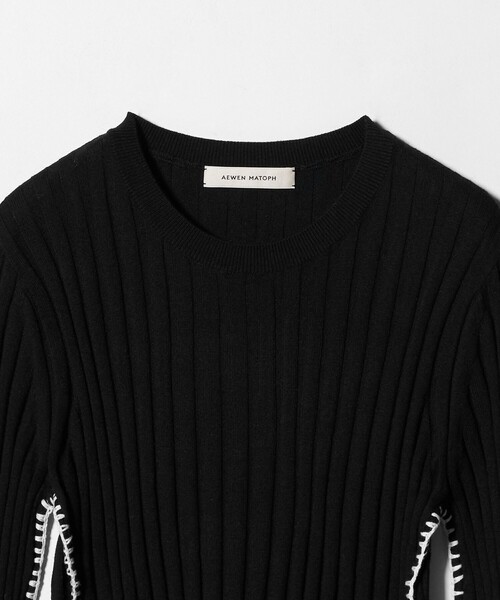 AEWEN MATOPH（イウエン マトフ）の「＜AEWEN MATOPH＞リブハンドステッチプルオーバーニット（ニット/セーター・レディース・グレー系/ブラック・FREE）」の6枚目の写真