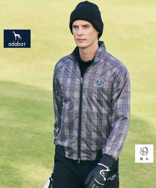 アダバット（adabat）/【新レーベル ADABAT NAVY】撥水 グレンチェックブルゾン 新レーベル ADABAT NAVY】撥水 グレンチェックブルゾン（ブルゾン