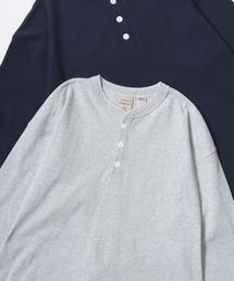 Goodwear(Since1983)（グッドウェア）の「Goodwear/グッドウェア USAコットン 無地 ヘンリーネック ロングスリーブTシャツ/ロンT/レディース メンズ（Tシャツ/カットソー）」