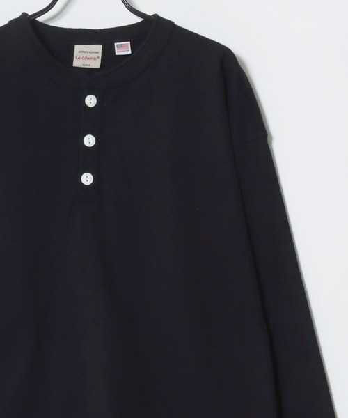 Goodwear（グッドウェア）の「Goodwear/グッドウェア USAコットン 無地 ヘンリーネック ロングスリーブTシャツ/ロンT/レディース メンズ（Tシャツ/カットソー・メンズ・グレー/ネイビー/ホワイト/カーキ/ブラック/グレイッシュブルー・M/L/XL）」の8枚目の写真