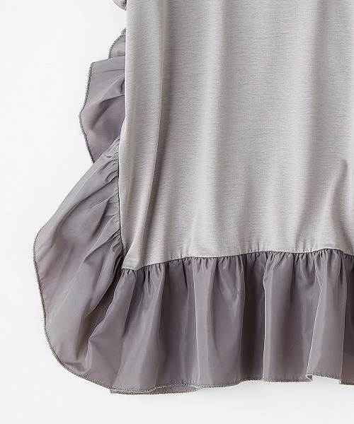 DOUBLE STANDARD CLOTHING（ダブルスタンダードクロージング）の「フリルデザインカットソー（WEB限定）（Tシャツ/カットソー・レディース・カーキ/チャコールグレー・FREE）」の12枚目の写真