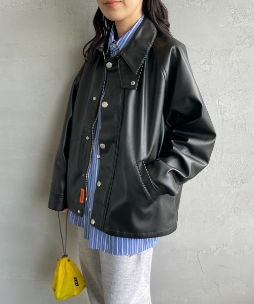 UNIVERSAL OVERALL オーバーサイズ レザージャケット UNIVERSAL OVERALL/ユニバーサルオーバーオール] 別注 オーバー