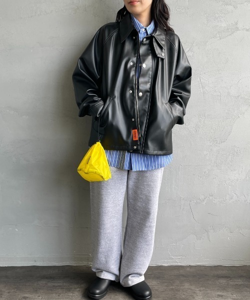 UNIVERSAL OVERALL オーバーサイズ レザージャケット UNIVERSAL OVERALL/ユニバーサルオーバーオール] 別注 オーバー