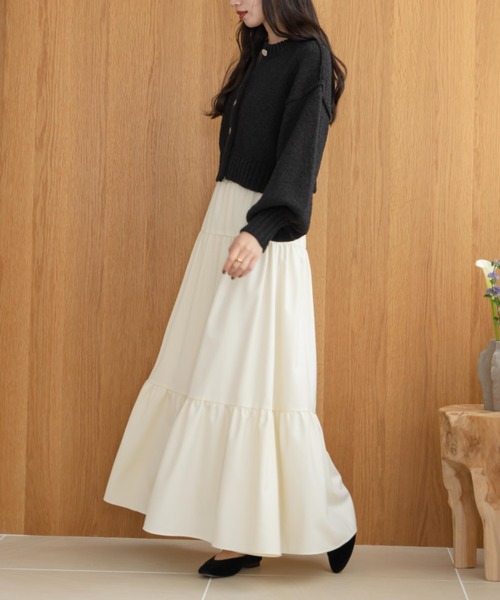 シャーリングティアードスカート（スカート）｜hinari（ヒナリ）の