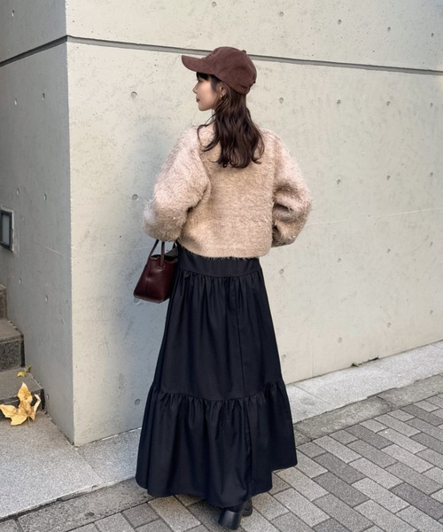 hinari シャーリングティアードスカート　チェック柄　XS hinari シャーリングティアードスカート チェック S - メルカリ