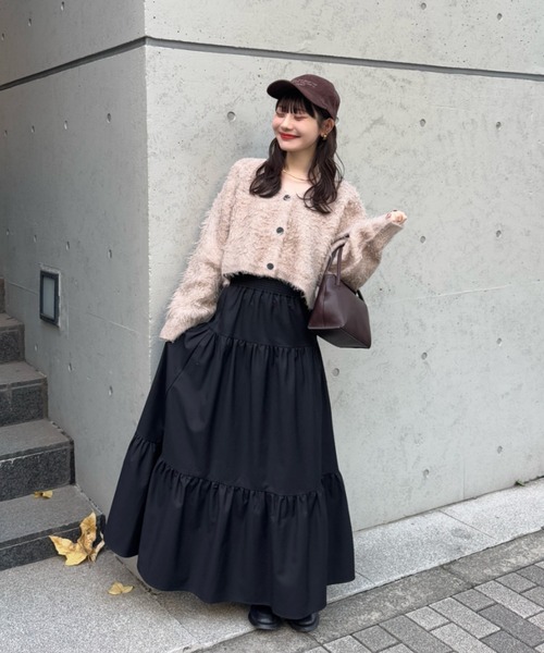 シャーリングティアードスカート（スカート）｜hinari（ヒナリ）の