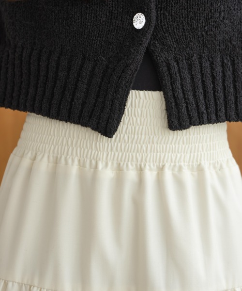 hinari（ヒナリ）の「シャーリングティアードスカート（スカート・レディース・ブラック/アイボリー/チェック・FREE/SMALL/X-SMALL）」の22枚目の写真