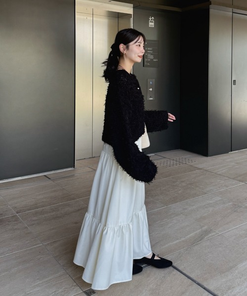 シャーリングティアードスカート（スカート）｜hinari（ヒナリ）の