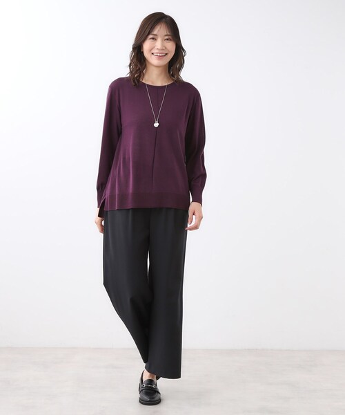 新版タグ付き完売品: BRIEFING ネイビー セーター レディースM セール】【ちくちくしない／アンサンブル可／通勤におすすめ