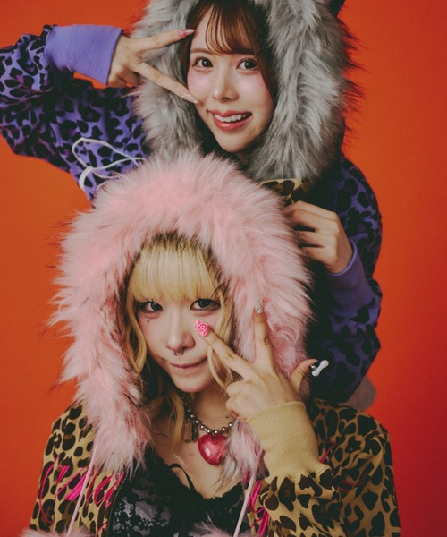 GALFY】ぎゃるマシぱぁかぁ / 【ガルフィー】ヒョウ柄フェイクファー