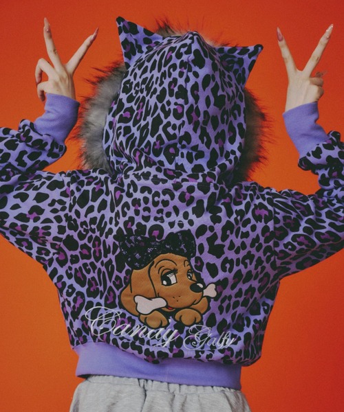 GALFY】ぎゃるマシぱぁかぁ / 【ガルフィー】ヒョウ柄フェイクファー