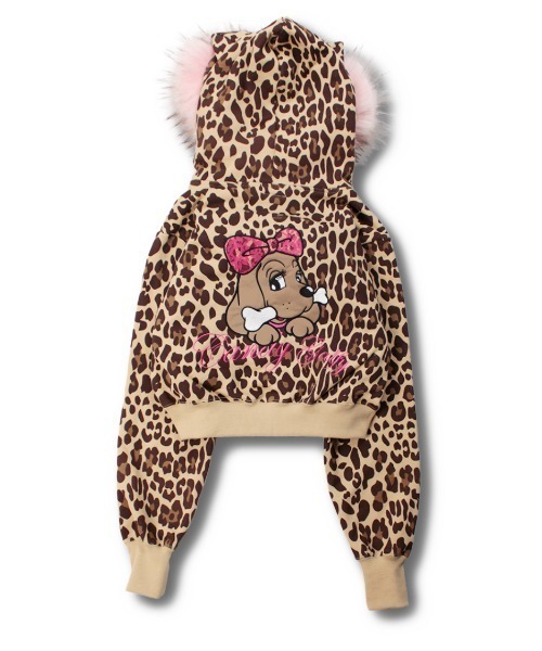 激レア　トルネードマート 箔プリントレオパード ファー フルジップパーカー 激レア トルネードマート 箔プリントレオパード ファー