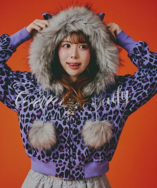 GALFY】ぎゃるマシぱぁかぁ / 【ガルフィー】ヒョウ柄フェイクファー