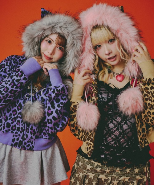 GALFY】ぎゃるマシぱぁかぁ / 【ガルフィー】ヒョウ柄フェイクファー