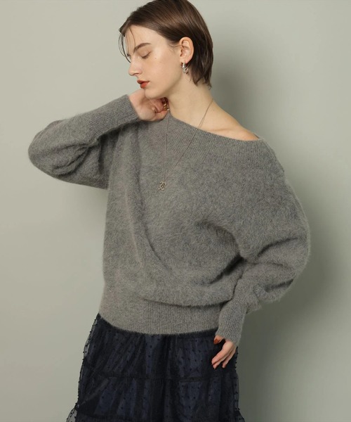 CADUNE（カデュネ）の「ヤクオフショルニット（ニット/セーター）」 - WEAR