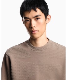 EMPORIO ARMANI | 【エンポリオ アルマーニ】ASV スウェットシャツ リヨセル混紡ジャージー オールオーバーフロックロゴ(スウェット)