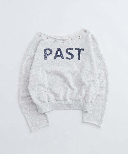 WHO'S WHO gallery（フーズフーギャラリー）の「アイレットオフショルロゴスウェット（スウェット・レディース・ネイビー/チャコールグレー/ライトグレー/カーキ/オレンジ/サックスブルー・FREE）」の15枚目の写真