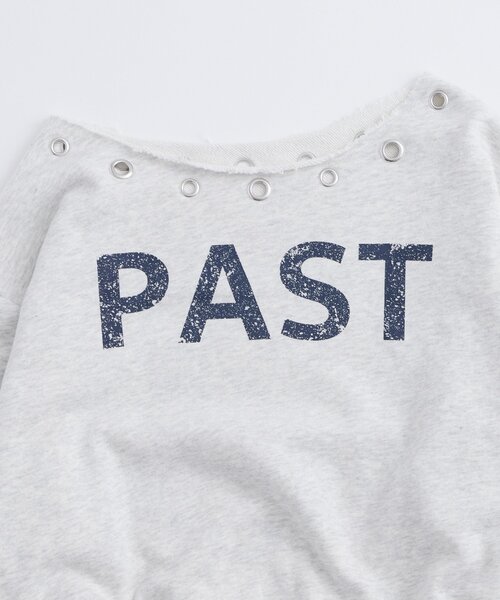 WHO'S WHO gallery（フーズフーギャラリー）の「アイレットオフショルロゴスウェット（スウェット・レディース・ネイビー/チャコールグレー/ライトグレー/カーキ/オレンジ/サックスブルー・FREE）」の16枚目の写真