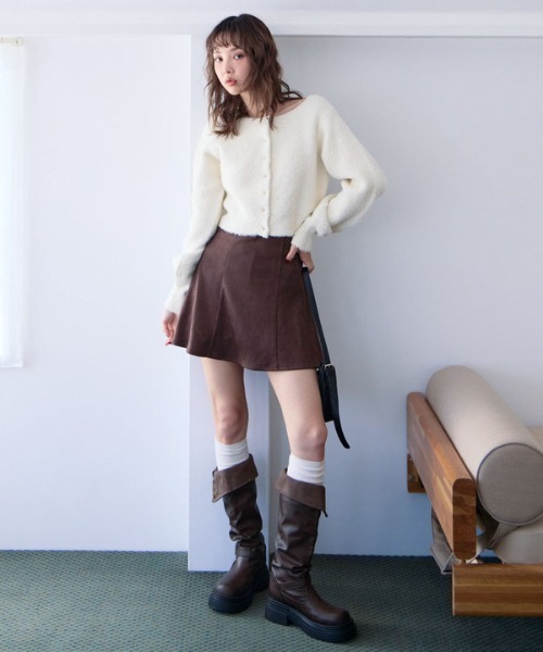archives（アルシーヴ）の「スエードフレアミニスカート（スカート・レディース・ブラウン/キャメル・MEDIUM）」の18枚目の写真