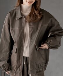 rps（アールピーエス）の「フェイクレザーステンカラーブルゾン（ブルゾン）」