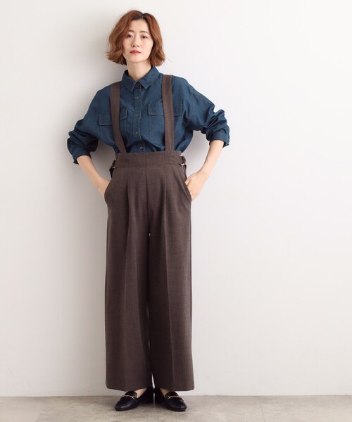 grove（グローブ）の「【選べる着丈】オーバーサイズデニムシャツ（シャツ/ブラウス・レディース・ネイビー/ブルー・02/04/12/14）」の4枚目の写真
