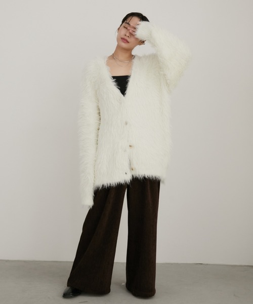 Aunt Marie's(アントマリーズ)の「コールテンワイドスラックスパンツ(スラックス・レディース・ブラック/ブラウン・SMALL/MEDIUM)」の7枚目の写真