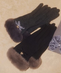 JILL by JILL STUART(ジルバイジルスチュアート)の◇ベロアリボンジャージーグローブ(手袋)