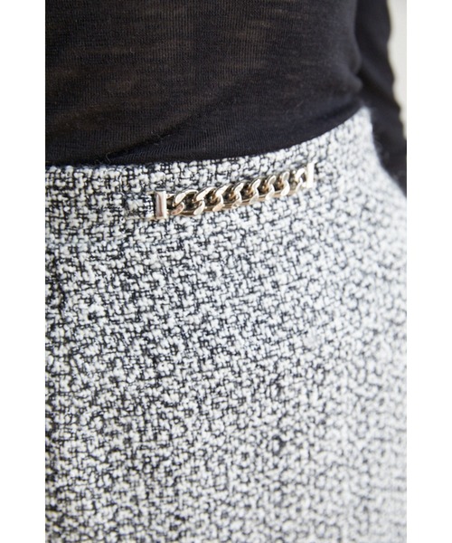 Estella.K(エステラケー)の「Julietta Tweed Long Skirt ビット付きロングSK(スカート・レディース・グレー系/ブラック系・MEDIUM/SMALL)」の16枚目の写真