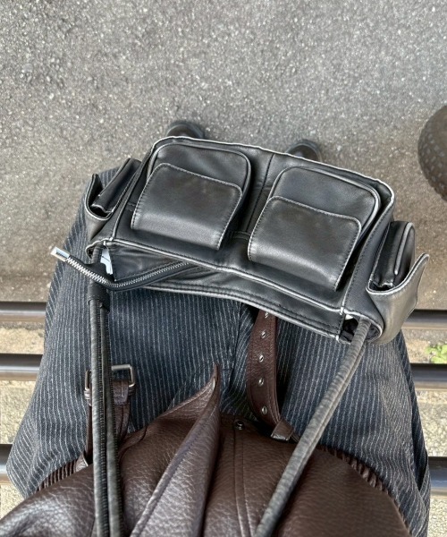 Chikashitsu +】vintage wash coating hand bag / 【チカシツプラス